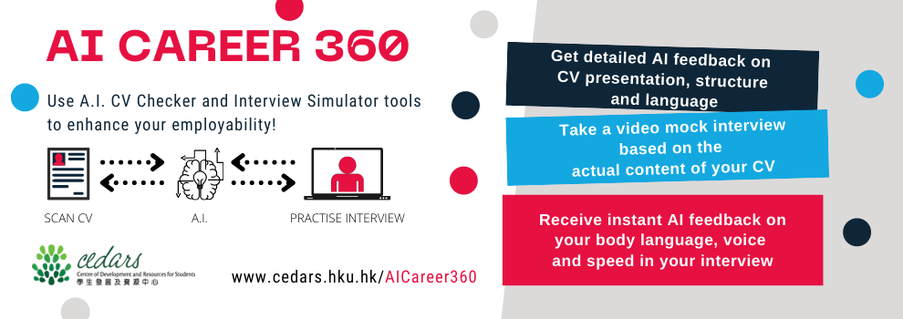 Use A.I. CV Checker and Interview Simulator tools to enhance your employability!